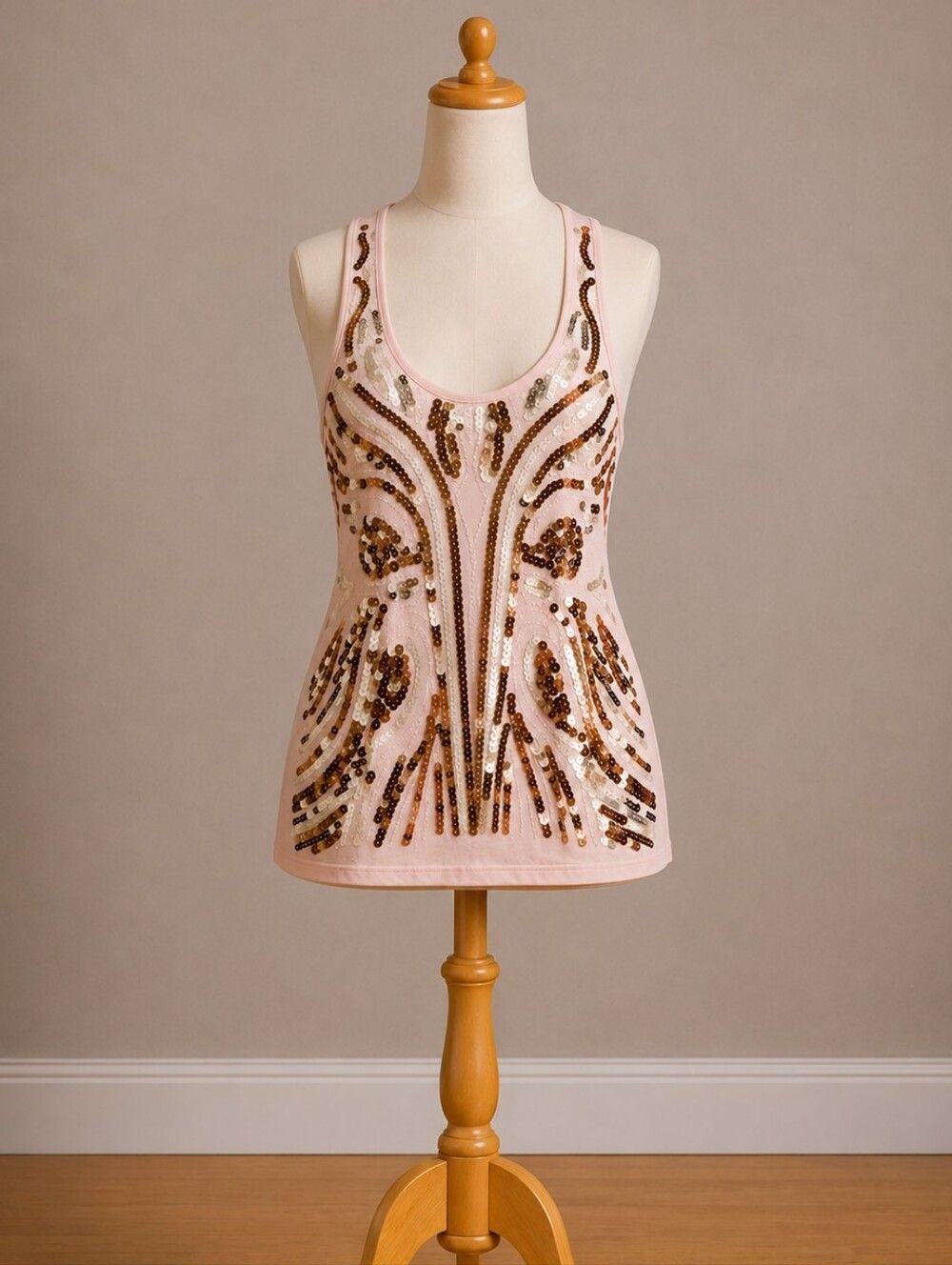 Almost Famous Pink Sequin Tank Top